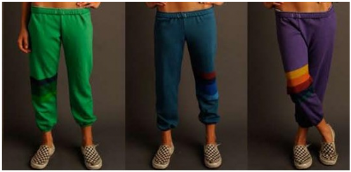 sweatpants with different color legs