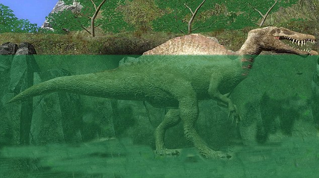 dinosaur that goes underwater