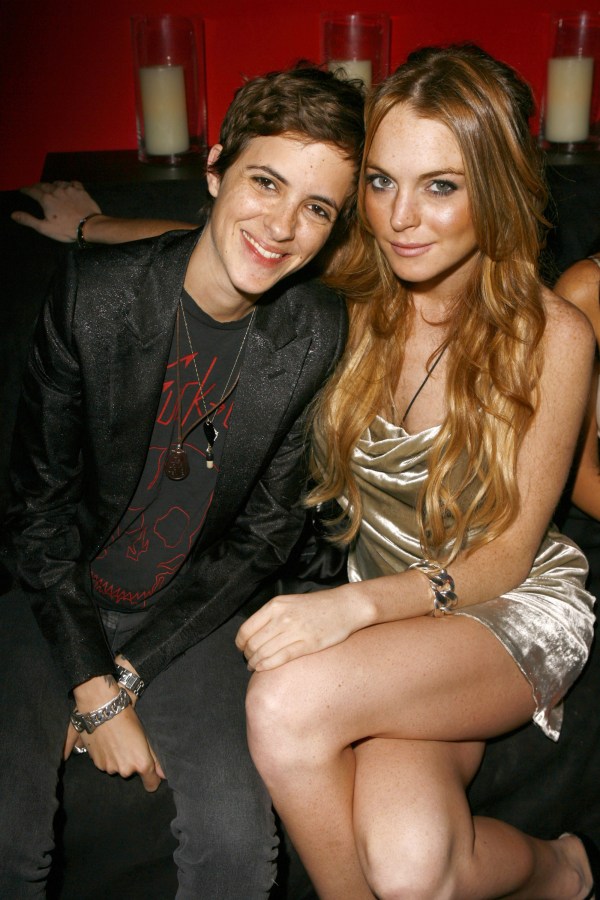 (EXCLUSIVE, Premium Rates Apply) LOS ANGELES, CA - SEPTEMBER 21: ***EXCLUSIVE*** Samantha Ronson and Lindsay Lohan attend TV Guide's sixth annual Emmy after party at The Kress on September 21, 2008 in Hollywood, California. (Photo by Jeff Vespa/WireImage)
