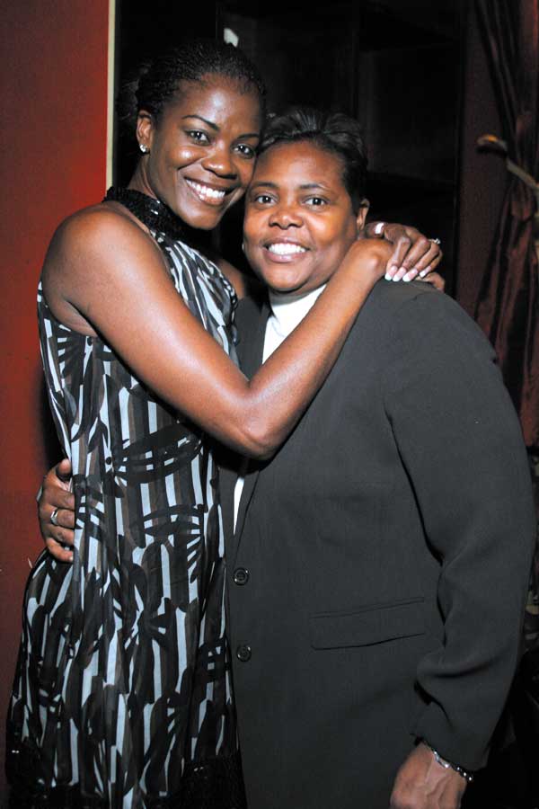 sheryl swoopes and alissa scott at a party in 2008