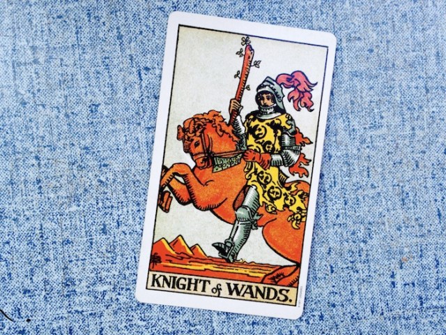 The Knight of Wands from the Rider-Waite-Smith Tarot