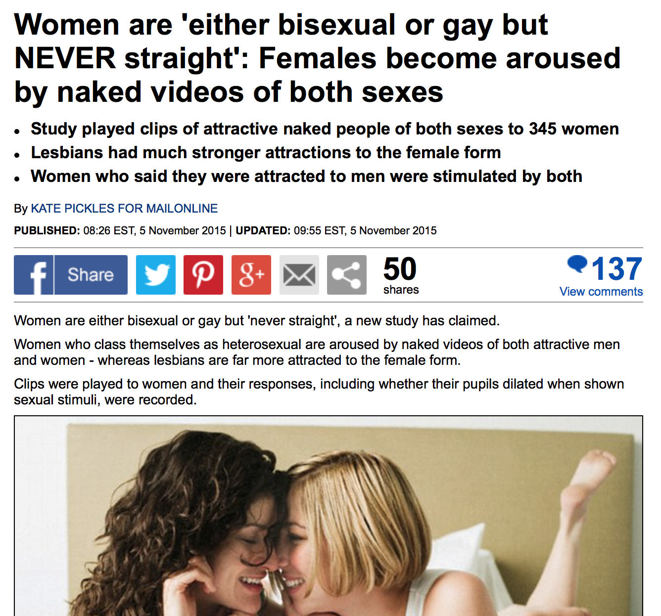 1336px x 1246px - 100% Of Women Attracted To Other Women, Study Says ...