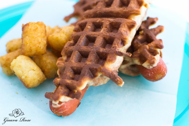 Waffle dogs with tater tots