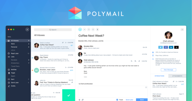 delete an email account polymail