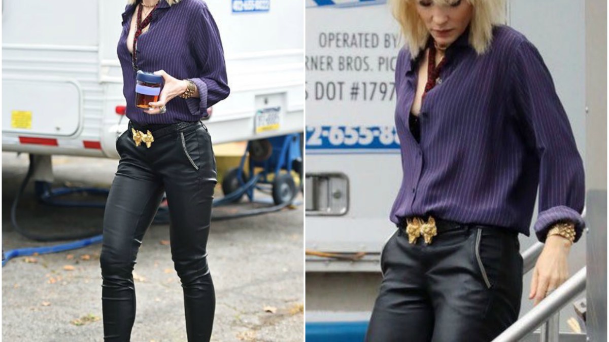 Cate Blanchett carries Tod's purple croc D-Luxury bag.swoon