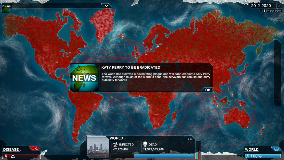 График популярности игры Plague Inc.