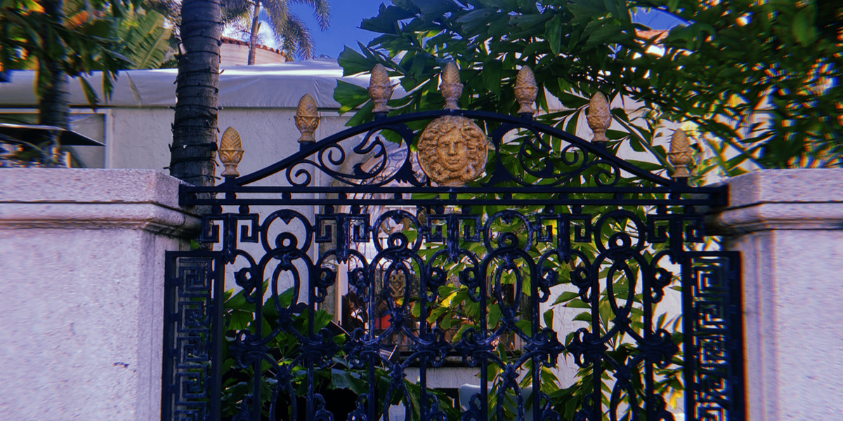 The gate of the Versace Mansion