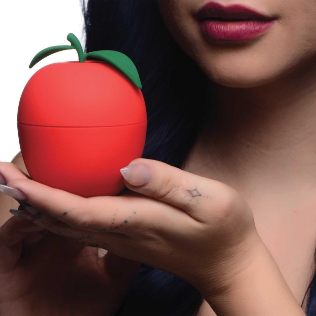 A sex toy resembling a red apple, called the Shegasm Apple from Eve's Toys