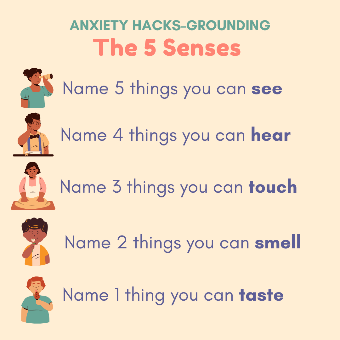 Calmer Choice  Resource Spotlight 5-4-3-2-1 Method A grounding exercise  to manage anxiety Acknowledge 5 things you can see 4 things you can touch  3  Instagram