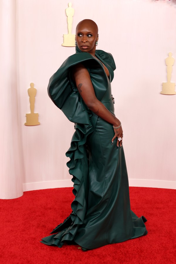 HOLLYWOOD, CALIFORNIA - MARCH 10: Cynthia Erivo attends the 96th Annual Academy Awards on March 10, 2024 in Hollywood, California. 