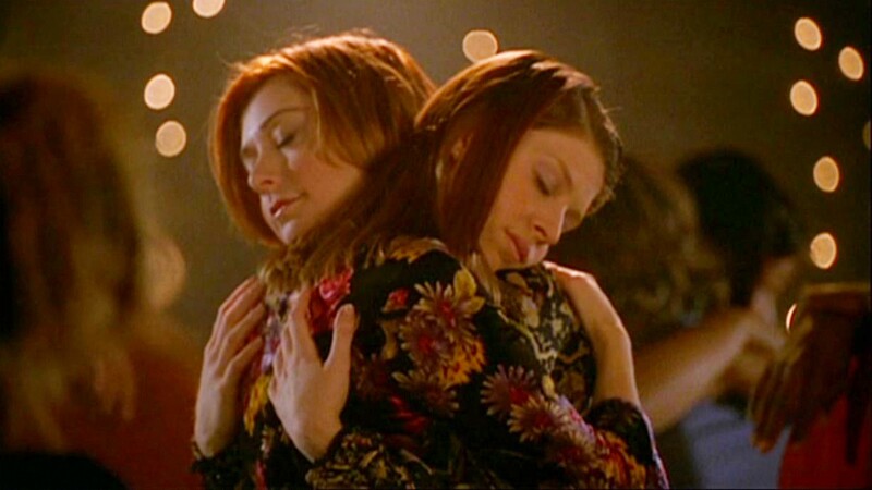 Best Lesbian Sci-Fi TV: Alyson Hannigan and Amber Benson as Willow and Tara