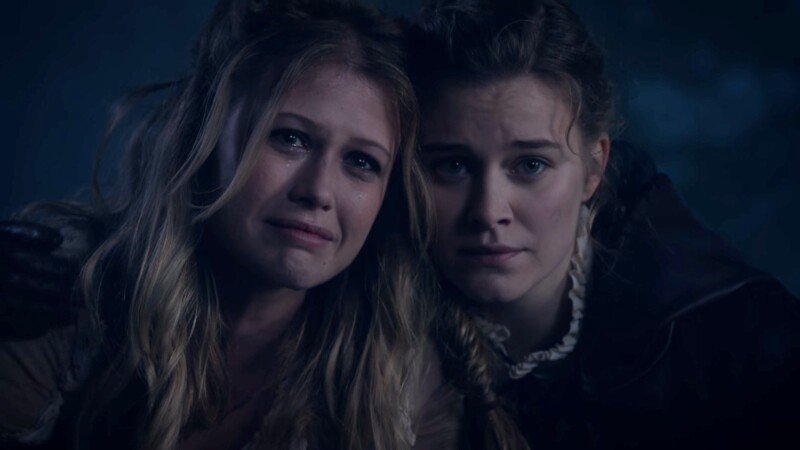 Best Lesbian Sci-Fi TV: Rose Reynolds and Tiera Skovbye as Alice/Tilly and Robin/Margot