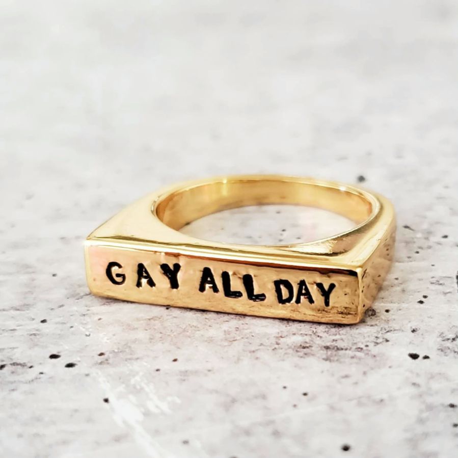 GAY ALL DAY ring