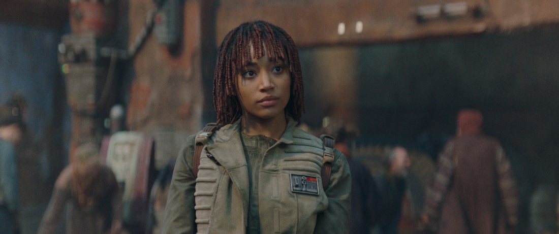 Osha (Amandla Stenberg) in Lucasfilm's THE ACOLYTE, season one, exclusively on Disney+. ©2024 Lucasfilm Ltd. & TM. All Rights Reserved.