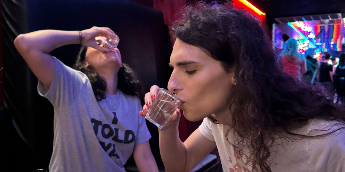 Kayla and Drew taking a shot at Stonewall