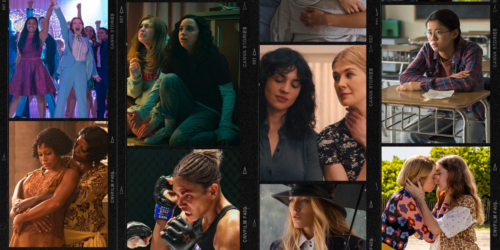 collage of lesbian movies on netflix