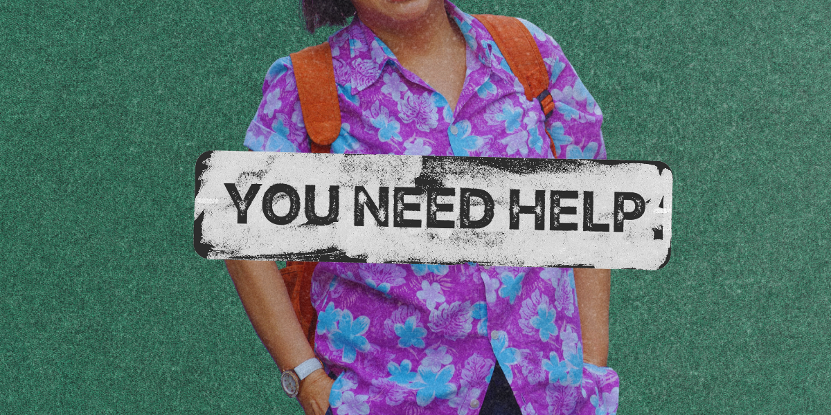 YOU NEED HELP: a lesbian in a Hawaiian shirt