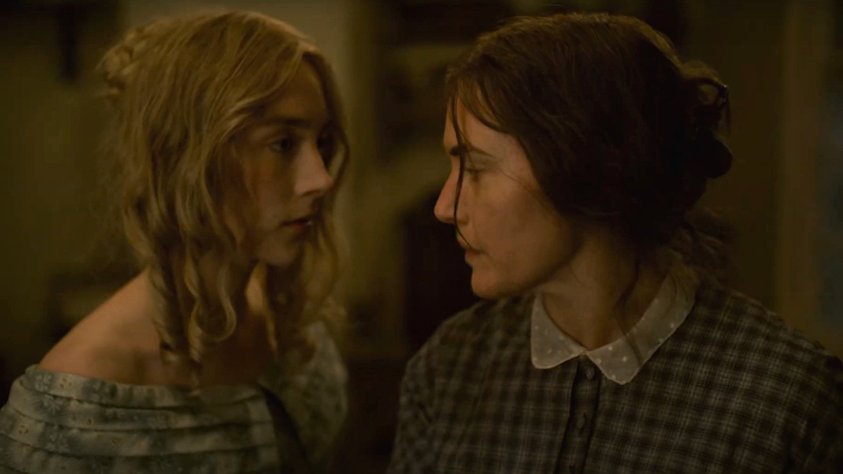 Best lesbian movies #60: Saoirse Ronan and Kate Winslet look at one another