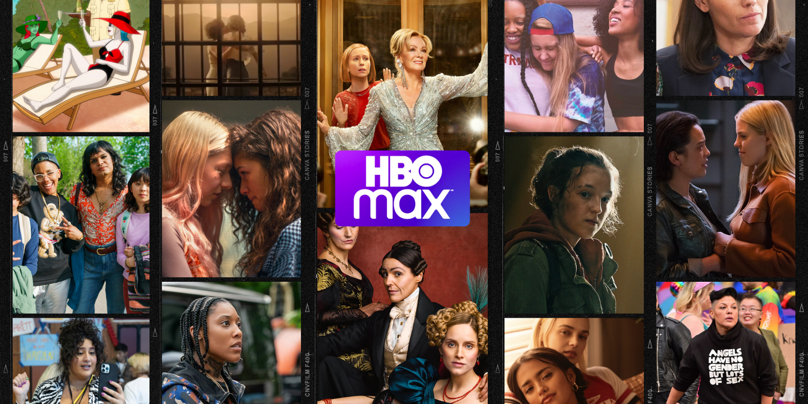 collage of streaming movies and tv shows on hbo max