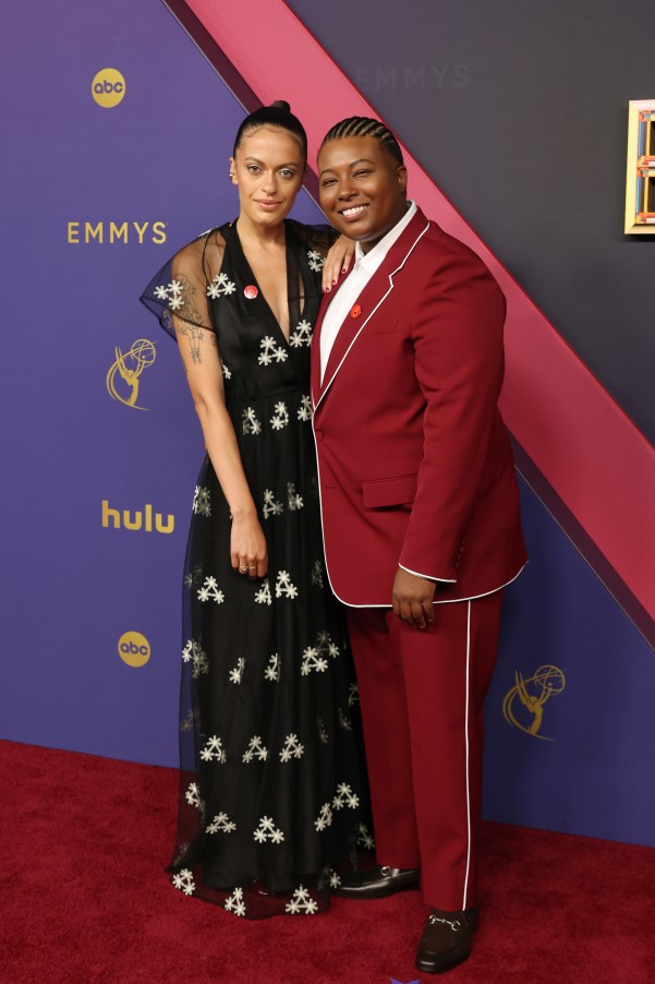 LOS ANGELES, CALIFORNIA - SEPTEMBER 15: (L-R) Caroline Joyner and Brittani Nichols attend the 76th Primetime Emmy Awards at Peacock Theater on September 15, 2024 in Los Angeles, California. (Photo by Amy Sussman/Getty Images)