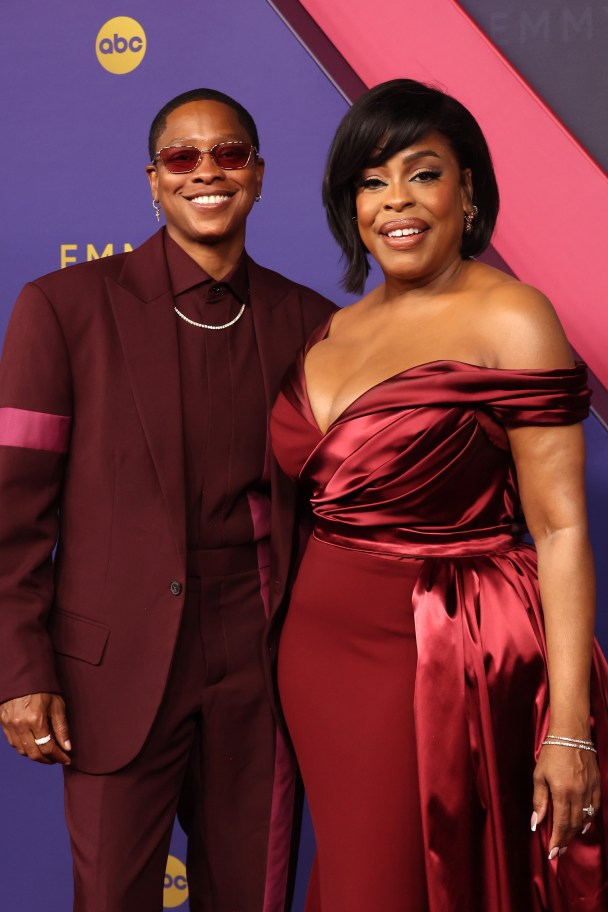 LOS ANGELES, CALIFORNIA - SEPTEMBER 15: (L-R) Jessica Betts and Niecy Nash-Betts attend the 76th Primetime Emmy Awards at Peacock Theater on September 15, 2024 in Los Angeles, California. (Photo by Amy Sussman/Getty Images)