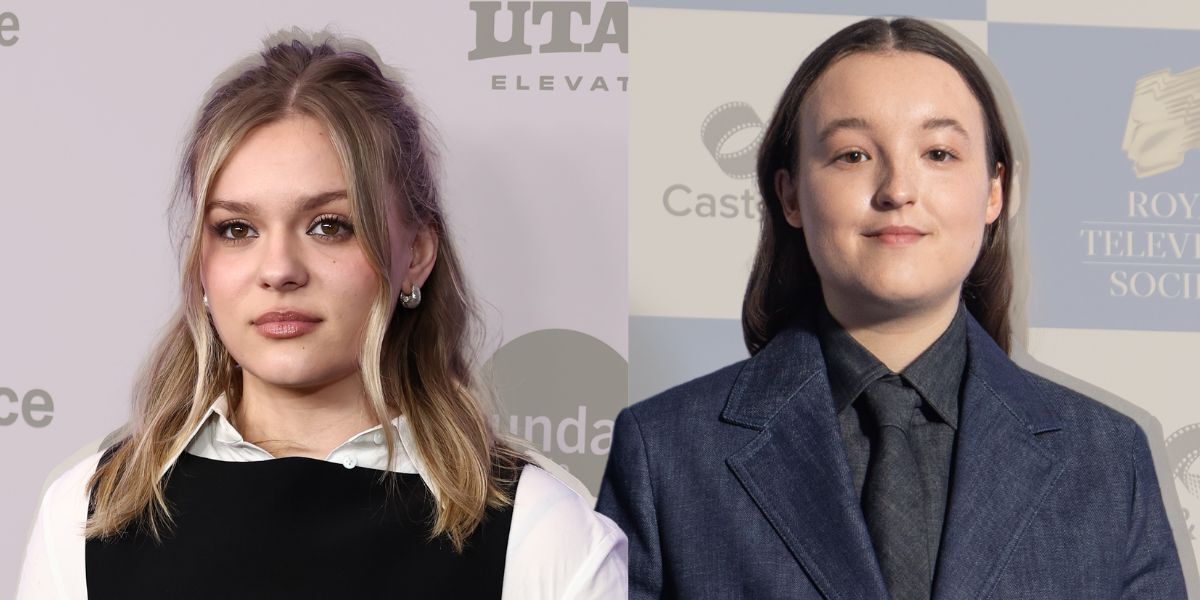 on the left: PARK CITY, UTAH - JANUARY 21: Maisy Stella attends the Acura House of Energy at the 2024 Sundance Film Festival on January 21, 2024 in Park City, Utah. (Photo by Vivien Killilea/Getty Images for Acura) On the right: LONDON, ENGLAND - MARCH 26: Bella Ramsey attends the Royal Television Society Programme Awards 2024 at The Grosvenor House Hotel on March 26, 2024 in London, England.(Photo by Simon Ackerman/WireImage)