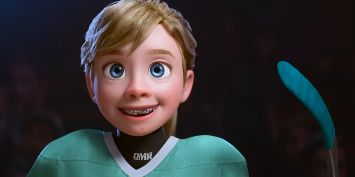 little hockey girl in a pixar movie