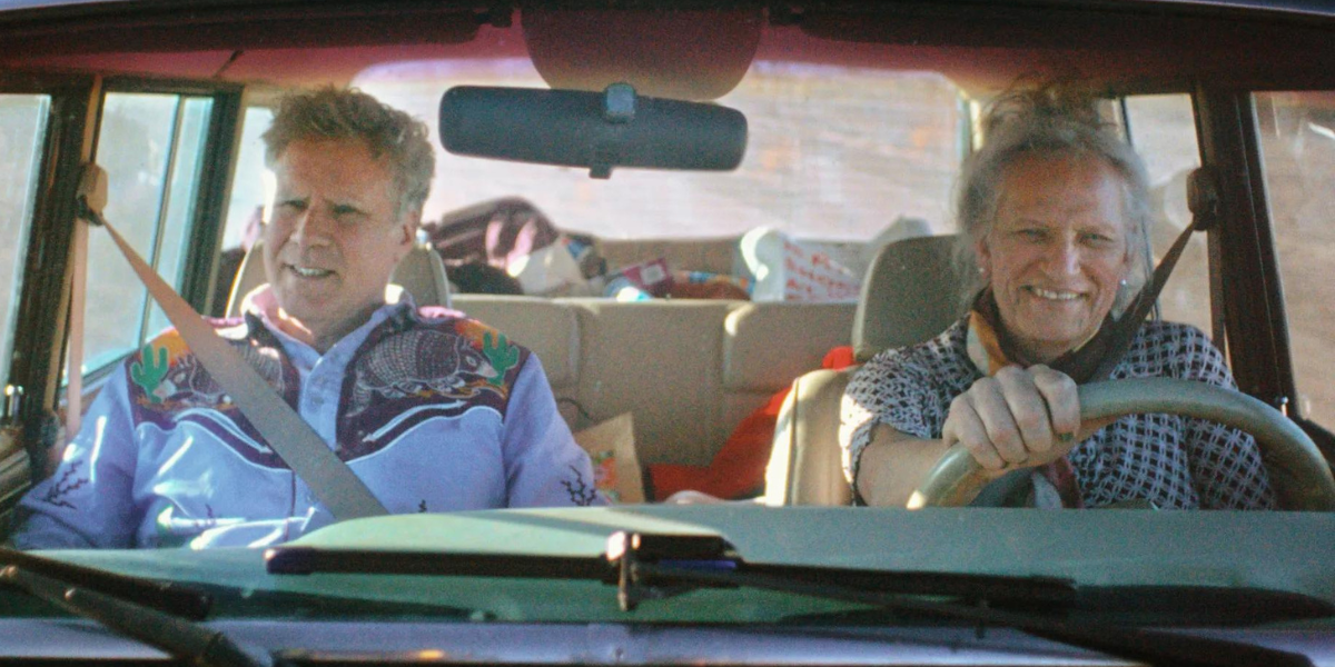 Will Ferrell and Harper Steele drive in a car in Will and Harper