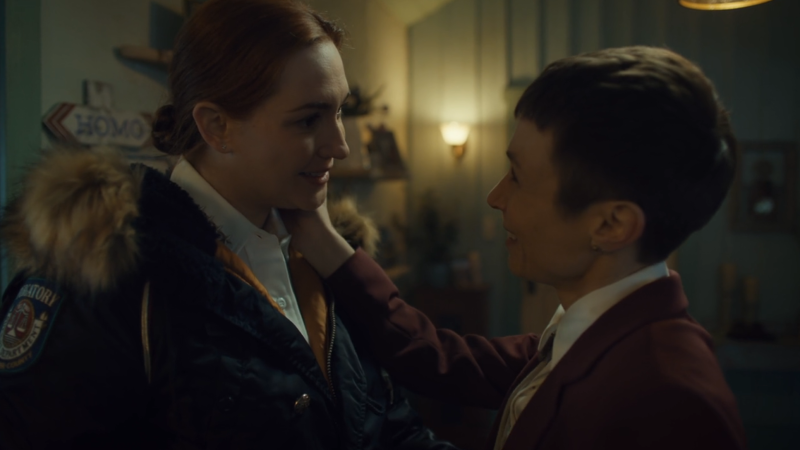 Waverly in a suit says goodbye to Nicole (for now!)