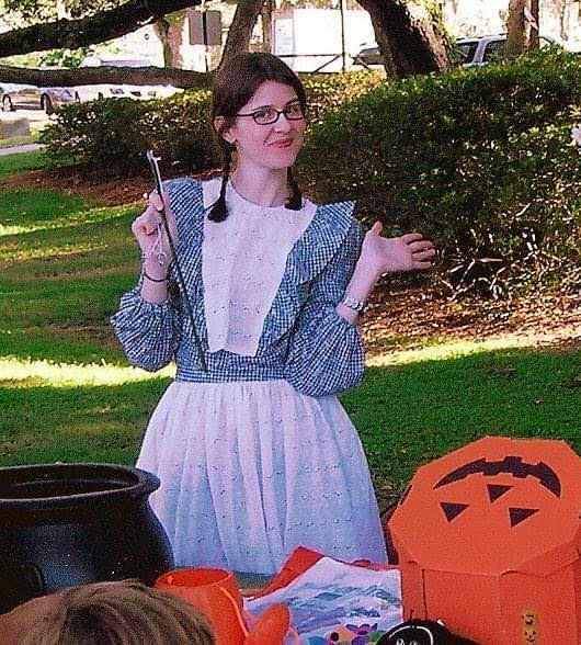 Kristen as Laura Ingalls Wilder for Halloween