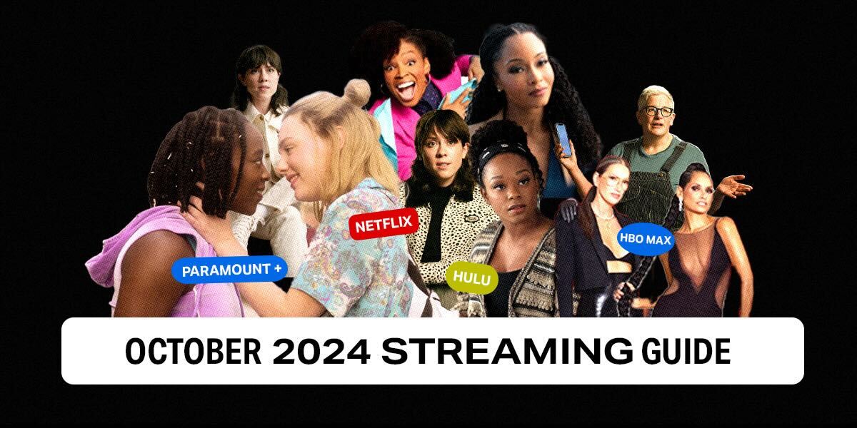 october 2024 streaming guide collage