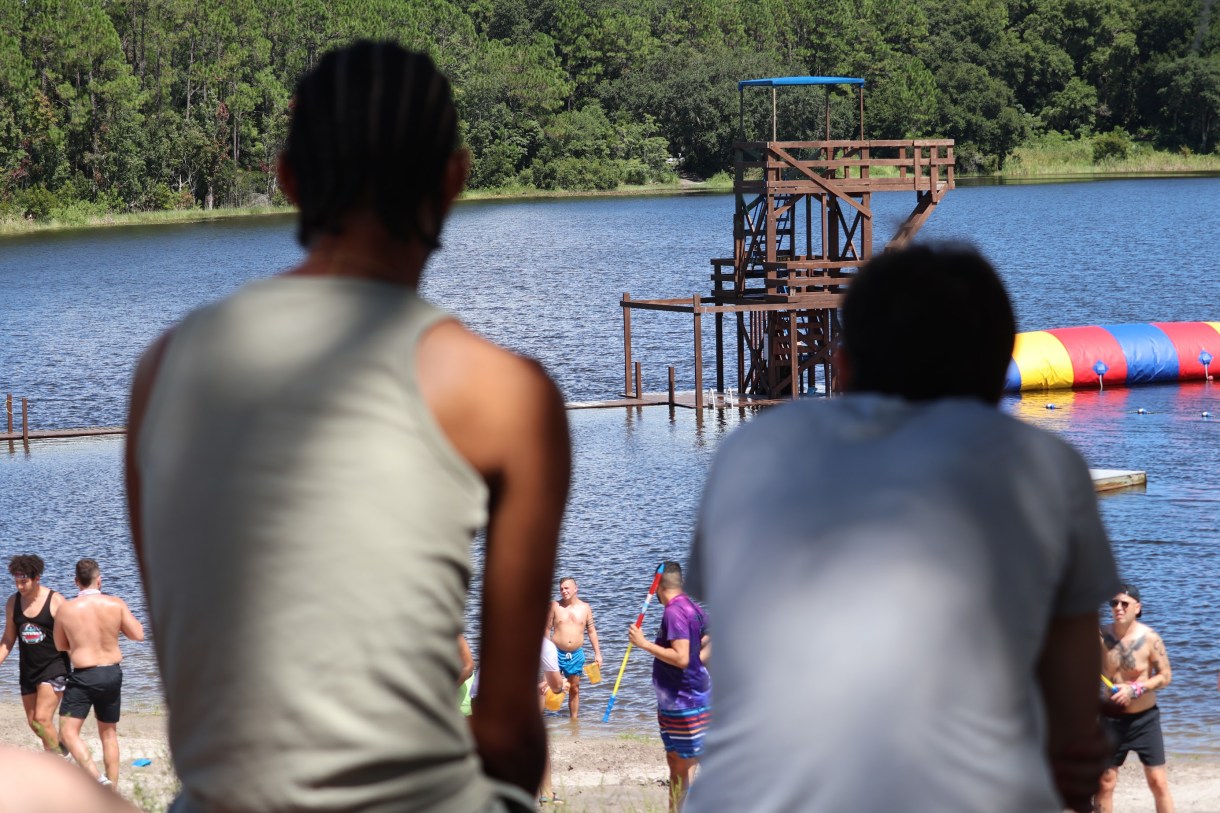 two spectators at OUTVIVOR