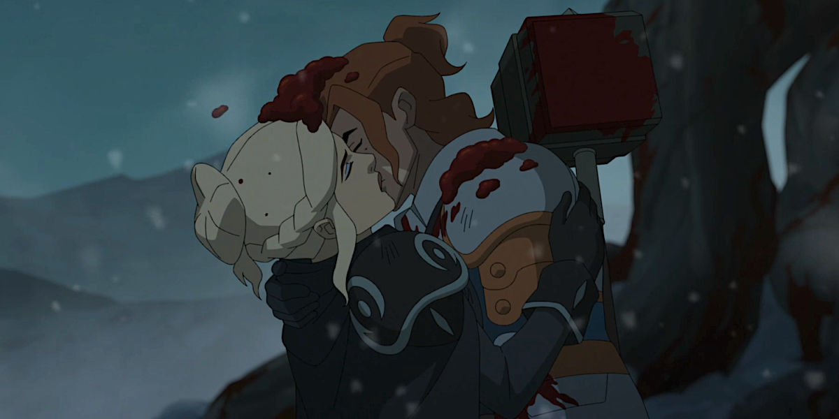 The Legend of Vox Machina season 3 batch 2: Kima and Allura kiss