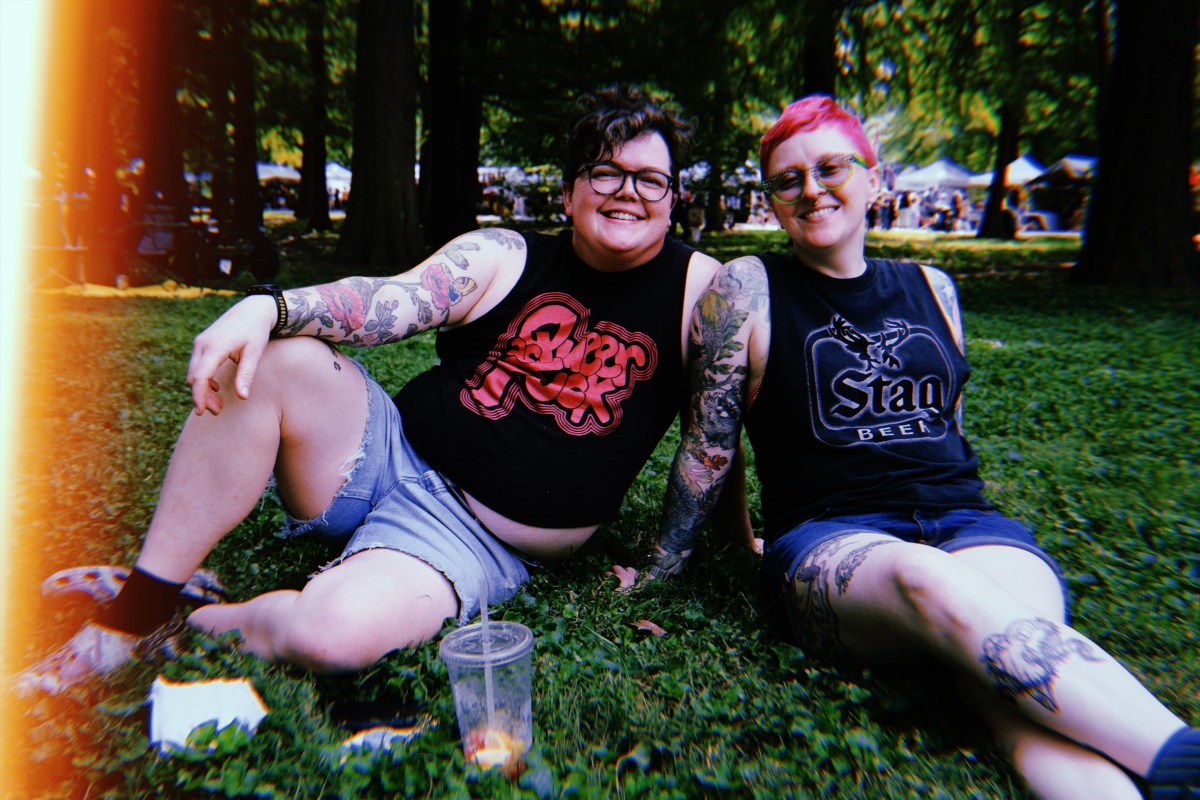 two queers in the grass