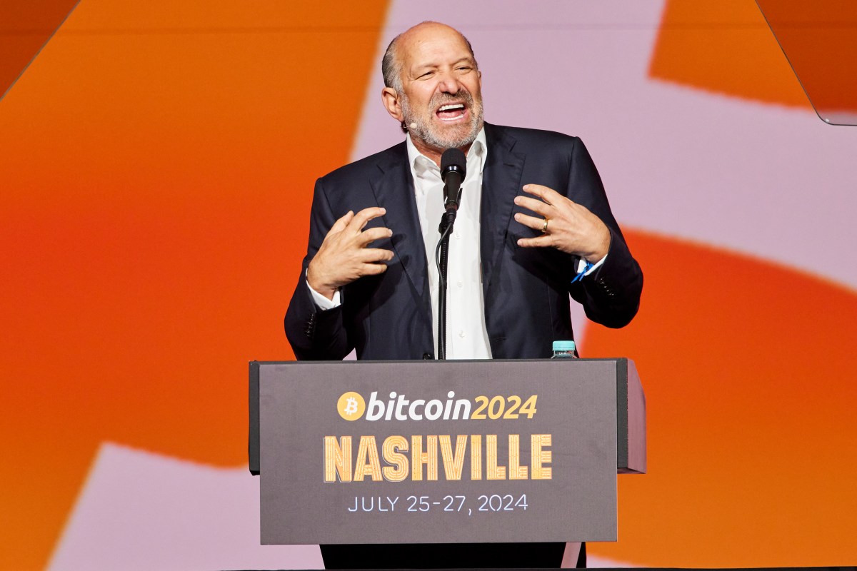 NASHVILLE, TN - Howard Lutnick, CEO of Cantor Fitzgerald gives his speech at the 2024 Bitcoin Conference in Nashville, TN. (Photo by Johnnie Izquierdo for The Washington Post via Getty Images)