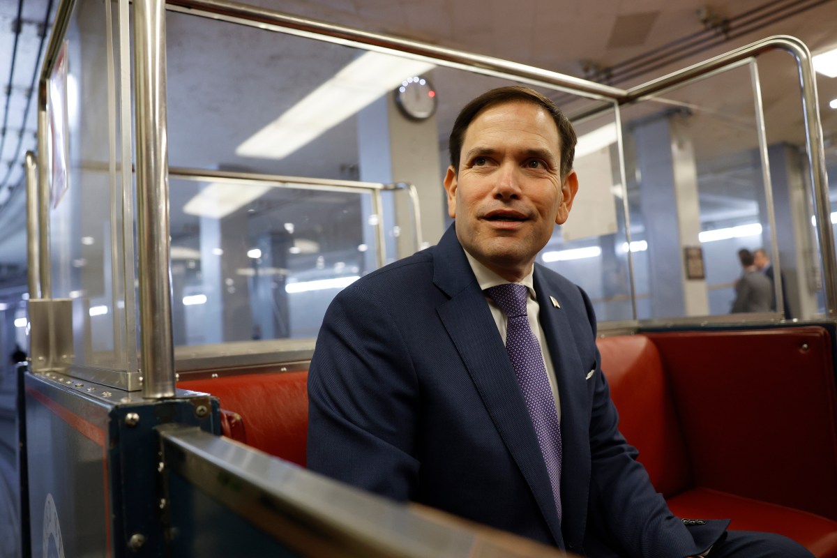 WASHINGTON, DC - SEPTEMBER 08: Sen. Marco Rubio (R-FL) speaks to reporters in the Senate Subway during a vote in the U.S. Capitol on September 08, 2022 in Washington, DC. Senators are working toward an agreement on a short-term spending bill to fund the government and avoid a potential shutdown at the end of the month, as well as take up the Marriage Equality Bill. (Photo by Anna Moneymaker/Getty Images)