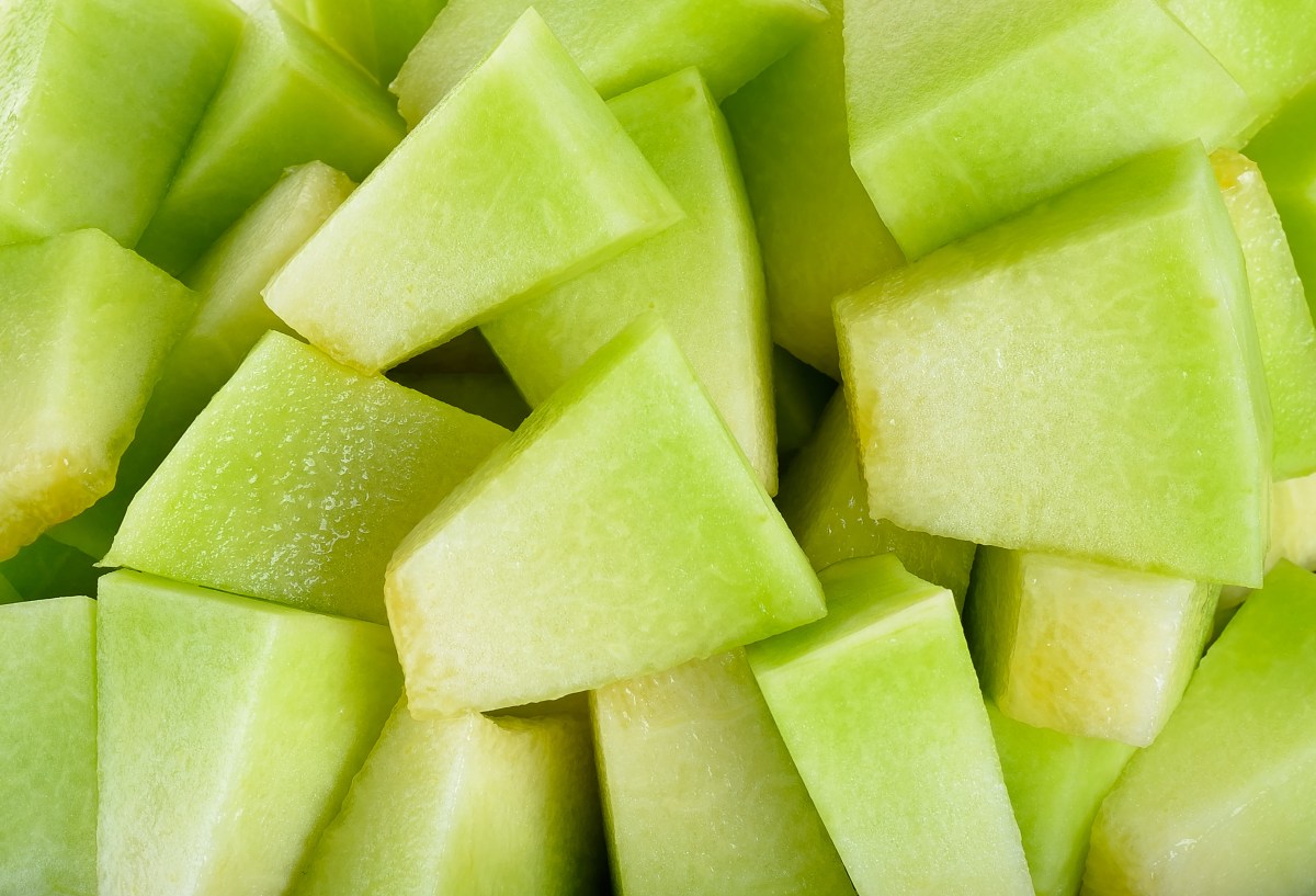 Close up cantaloupe melon background texture.