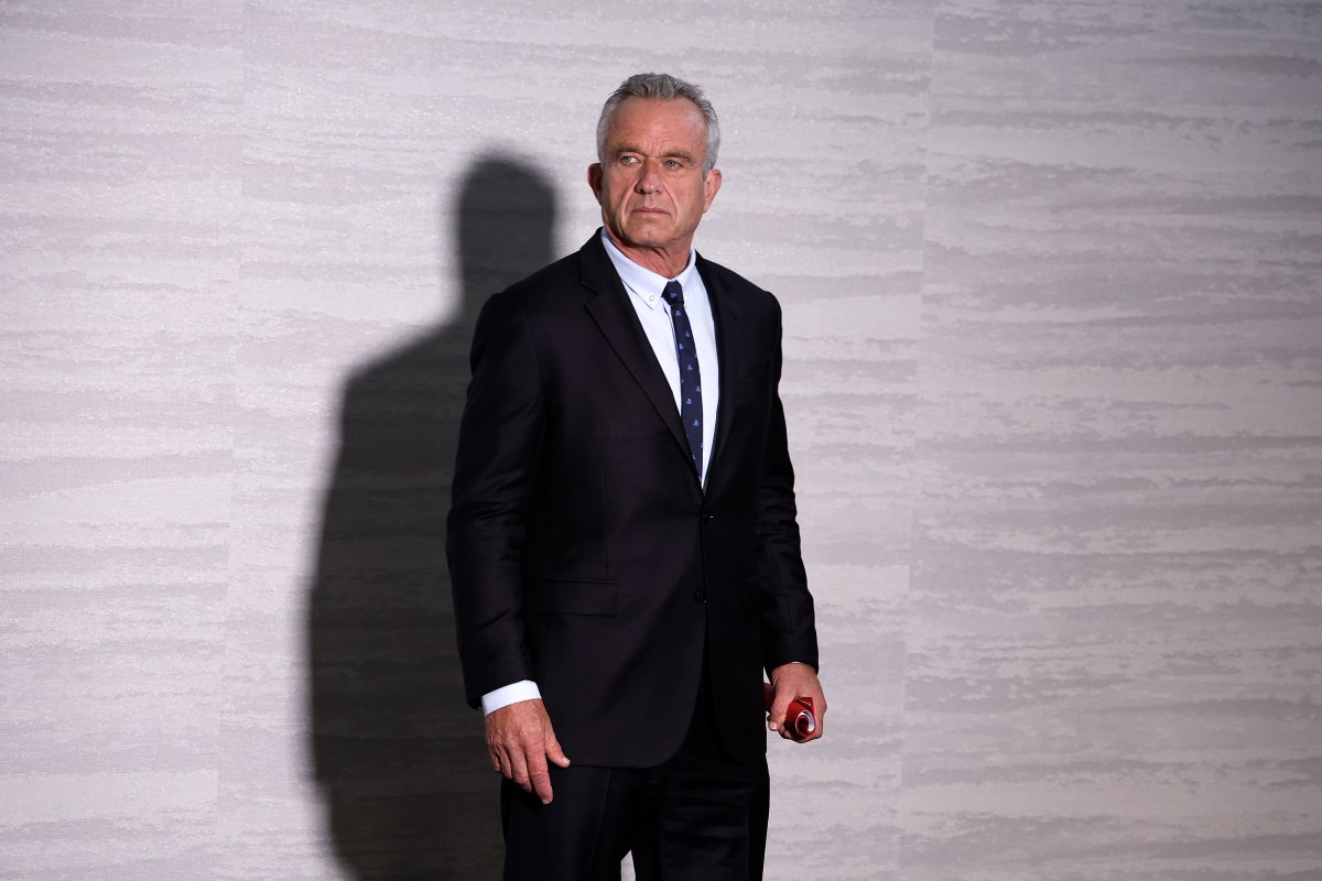 NEW YORK, NEW YORK - JULY 14: Democratic presidential candidate Robert F. Kennedy Jr. visits "Fox & Friends" at Fox News Channel Studios on July 14, 2023 in New York City. (Photo by John Lamparski/Getty Images)