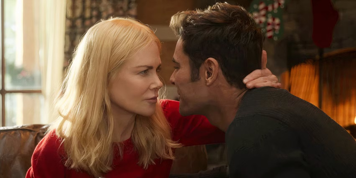 MILF Cinema needs lesbians: Nicole Kidman leans in to kiss Zac Efron in A Family Affair