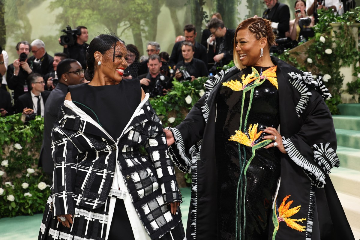 NEW YORK, NEW YORK - MAY 06: (L-R) Eboni Nichols and Queen Latifah attend The 2024 Met Gala Celebrating "Sleeping Beauties: Reawakening Fashion" at The Metropolitan Museum of Art on May 06, 2024 in New York City. (Photo by Jamie McCarthy/Getty Images)