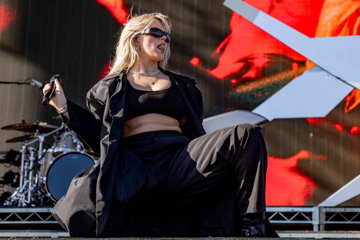  Renee Rapp performs onstage at the 2024 Coachella Valley Music and Arts Festival at Empire Polo Club on April 14, 2024 in Indio, California