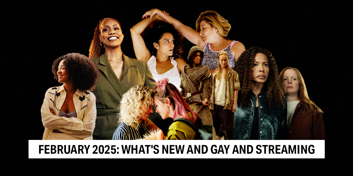 collage of new gay streaming shows on television this february