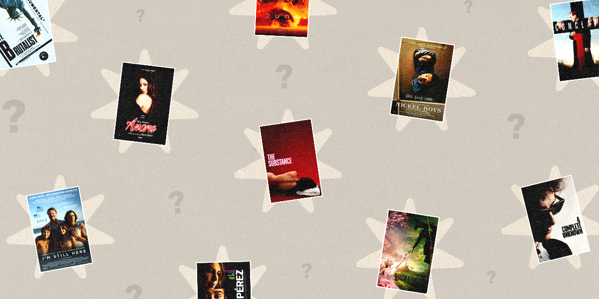 Which 2025 Best Picture Nominee Are You? a collage with the movie posters of the nominees